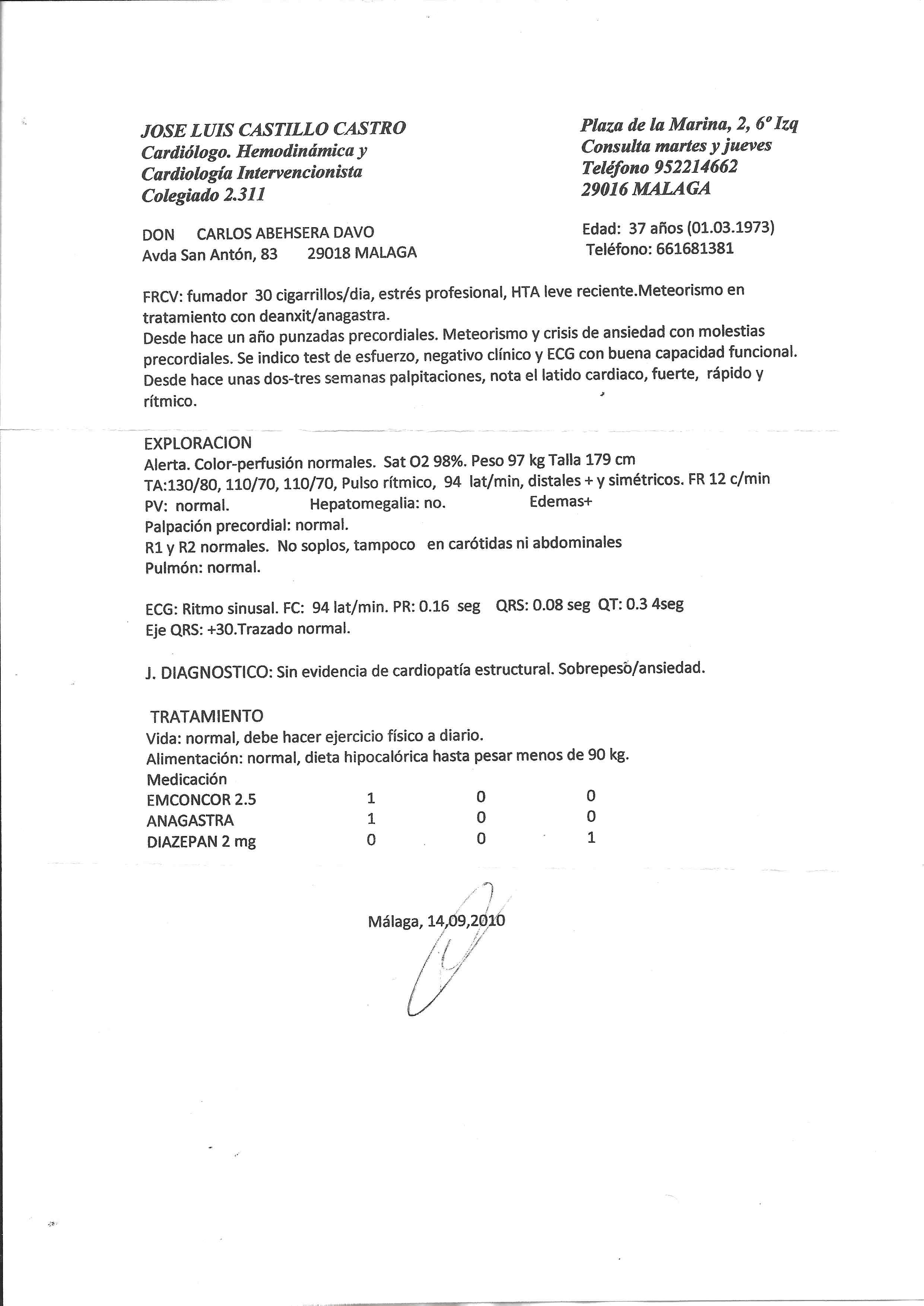 6 - 14 Septiembre 2010 - Cardiologia